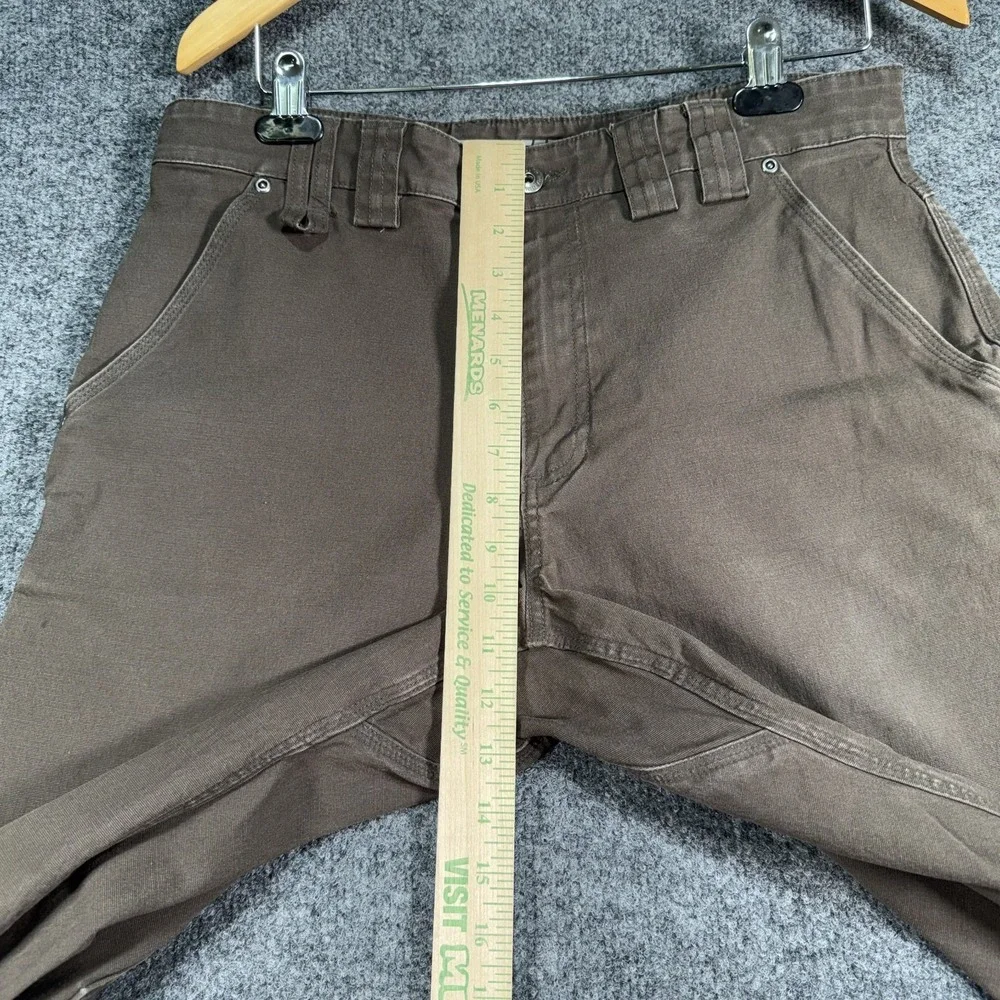Duluth Trading Flex Fire Hose Carpenter Pants Men 34x30 Brown Wide Work Utility - Picture 7 of 16